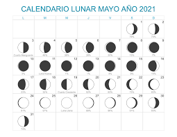 Fases de la luna calculadas con la librería lune.js. Calendario Lunar Mayo Ano 2021 Fases Lunares