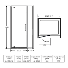 Merlyn 6 Series Pivot Shower Door