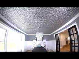 how to install a faux metal ceiling