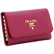 Prada 1m0222 Key Holder Key Case Pink