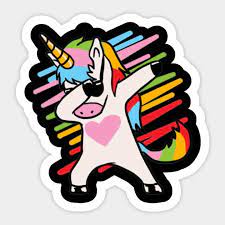 unicorn dab sticker