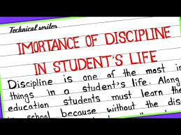 value of discipline in student life