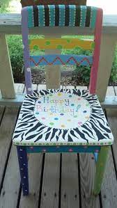 old wooden chair repainted for a