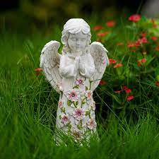 Goodeco Angel Solar Outdoor Garden Decor Statues Yard Art Patio Front Lawn Ornaments Gifts For Mom Grandma Women