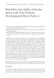 peabody developmental motor scales