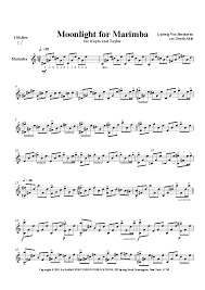 Moonlight For Marimba For Solo Instrument Marimba Grand