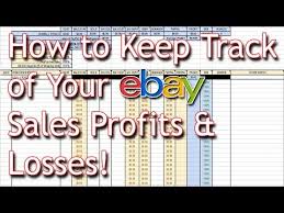 Ebay Sales Spreadsheet Tutorial Download Keep Track Of
