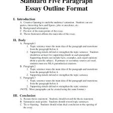 Outline Of Essay Format Essay Outlines Essay Outline Argumentative
