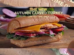 subway unveils new autumn carved turkey
