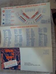 1973 Detroit Tigers Baseball Promo Leaflet Schedule Seating