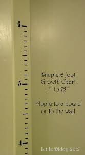 Ruler Growth Chart Simple 6 Foot Vinyl Decal With By