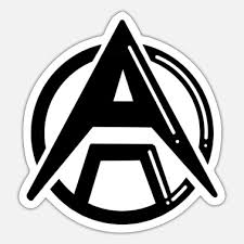 cool symbol with letter a sticker