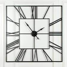 square metal wall clock