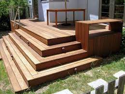 Backyard Deck Steps Porch Design