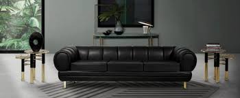 black leather sofas