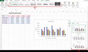Repositioning Of The Chart Formatting Tools In Excel 2013