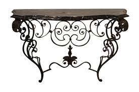 French 1920s Wrought Iron Console Table