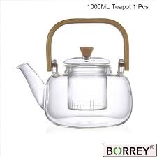 Handle Glass Teapot Heat Resistant