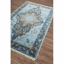 jaipur rugs hand knotted wool blue