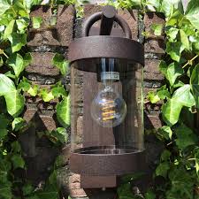 Rust Coloured Outdoor Wall Light With