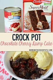 Crockpot Chocolate Cherry Dump Cake gambar png