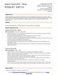 Import specialist resume tips and ideas. Import Specialist Resume Samples Qwikresume