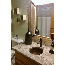 Round Hammered Copper Bathroom Sink