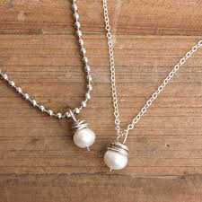 wrapped pearl necklace