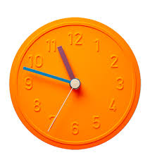Alu Wall Clock Neon Orange Clocks