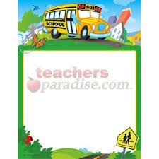 School Bus Preschool Grade 2 Chart