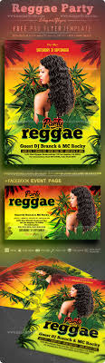 reggae party free flyer template psd