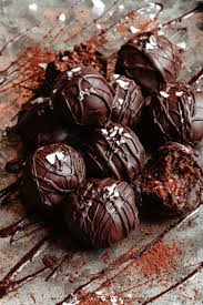 homemade chocolate truffles with figs