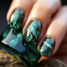enchanted emerald emeraldinspired nails