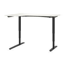 Find this pin and more on studios and storage by pati sievert. Bekant Corner Desk Left Sit Stand White Black 63x43 1 4 Ikea