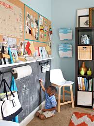 It is the perfect place for my work, my kids' homework and crafts! Easy One Wall Makeover Ideas Office Playroom Kid Spaces Home Decor