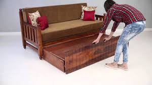 wooden erika sofa bed upto 55