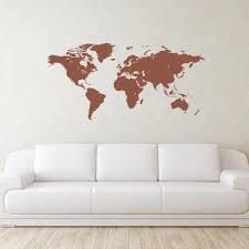 World Map Wall Decal Geography Wall