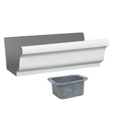 white aluminum k style gutter end