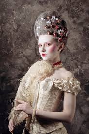baroque style beautiful young woman