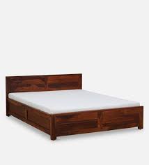 rezzan solid wood queen size bed