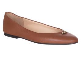 Viktor Rolf Womens Brown Leather Round Toe Ballet Flats Shoes