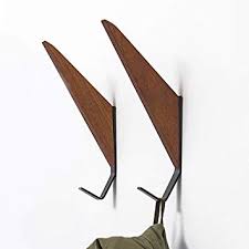 Create the custom hardware using our geometric template or use a different mold to make a. Mid Century Modern Wall Coat Hooks Solid Teak Wood Set Of 2 Amazon In Office Products