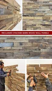 Reclaimed Stacked Barn Wood In A Single