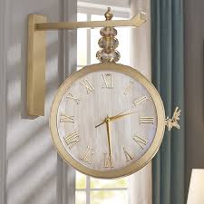 Double Sided Wall Clock Large Metal
