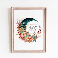 Free Printable Boho Moon Wall Art The