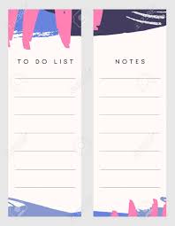 Printable Notes And To Do List Template Designs Decorated With