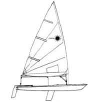 Same hull as the laser but with a smaller sail for lighter sailors. Laser Sailing Dinghy Specifications