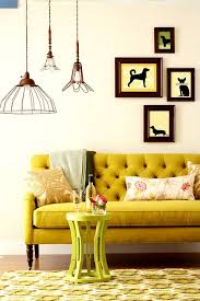 yellow living room sofa