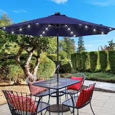 Solar Led Market Patio Umbrellas