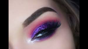 pink purple glitter eye tutorial